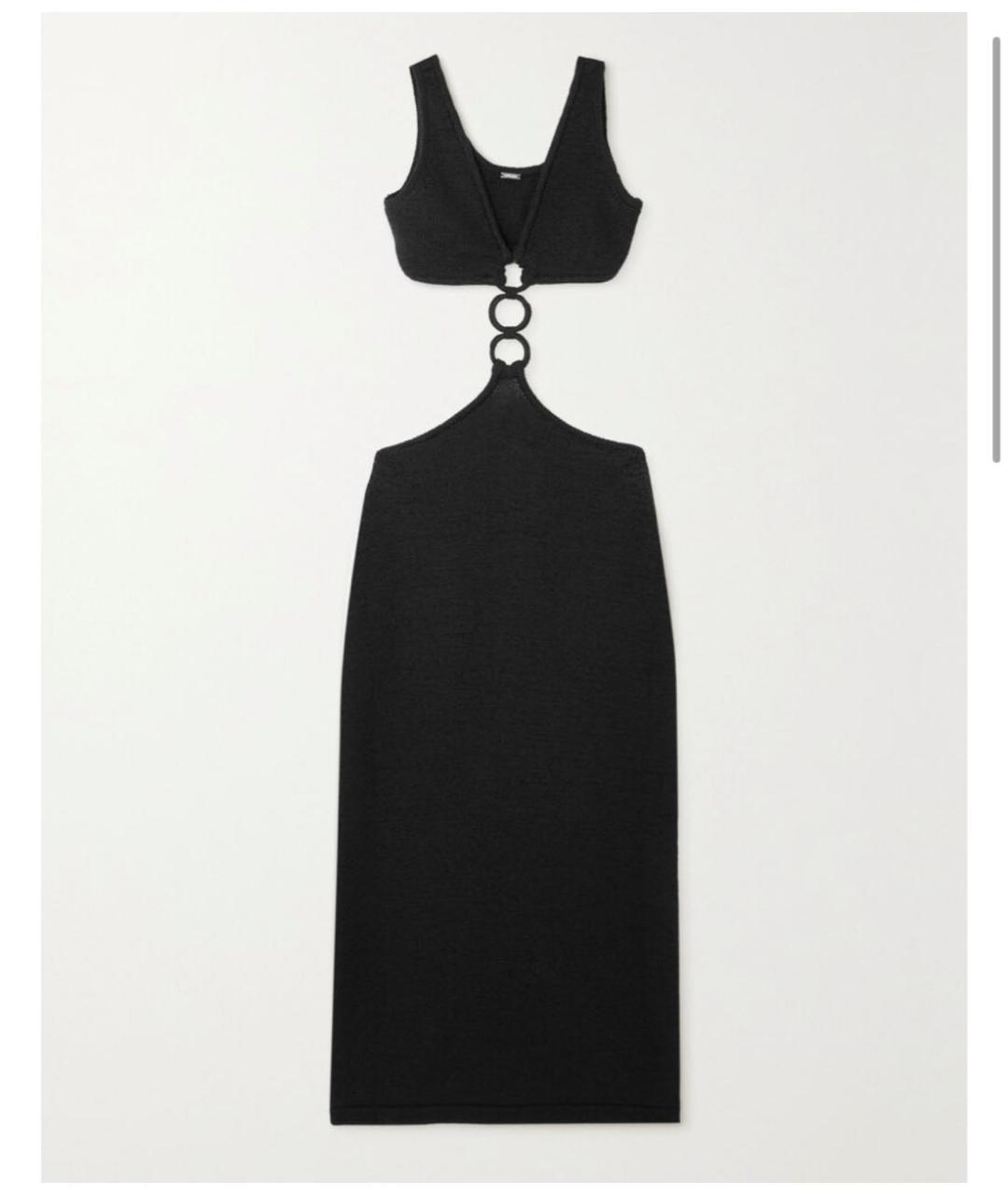 CULT GAIA Черное хлопковое коктейльное платье, фото 1