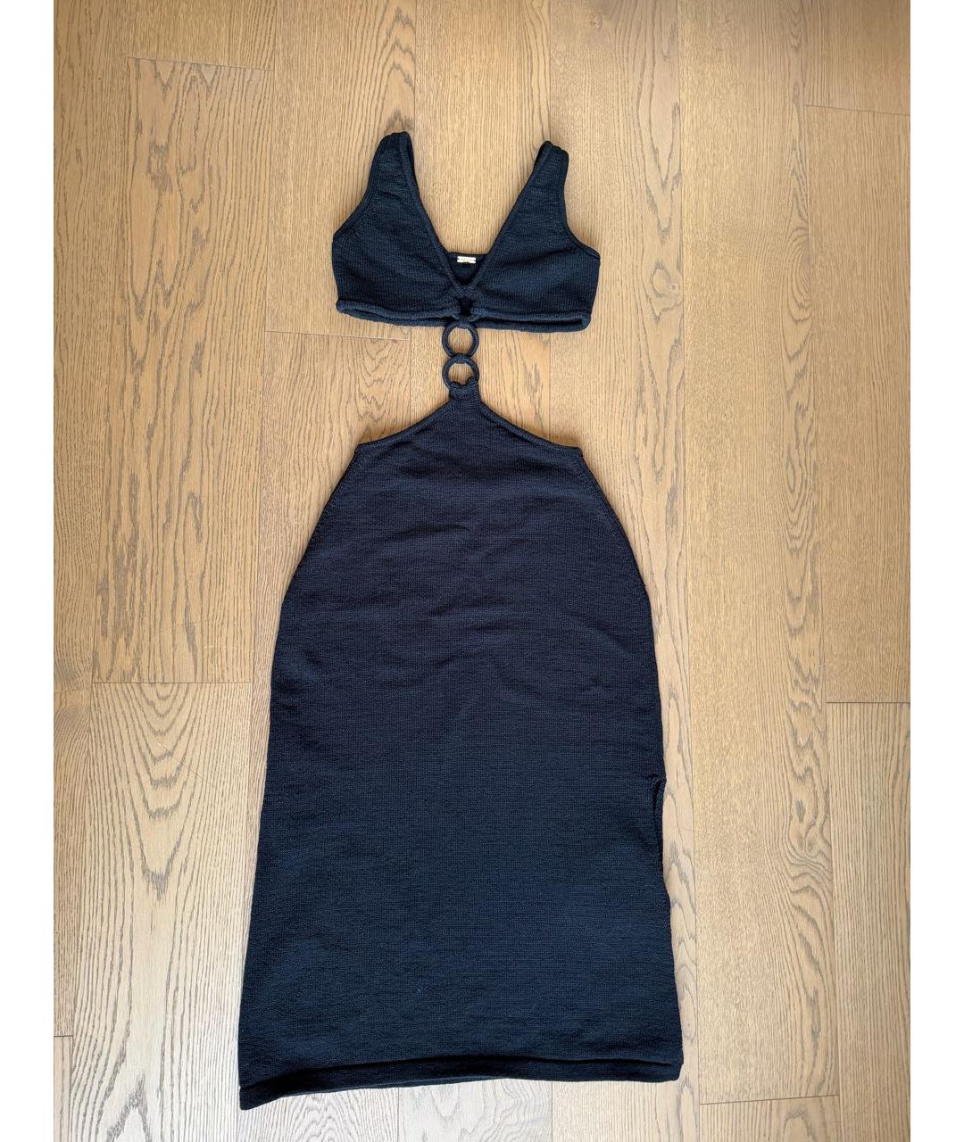 CULT GAIA Черное хлопковое коктейльное платье, фото 2