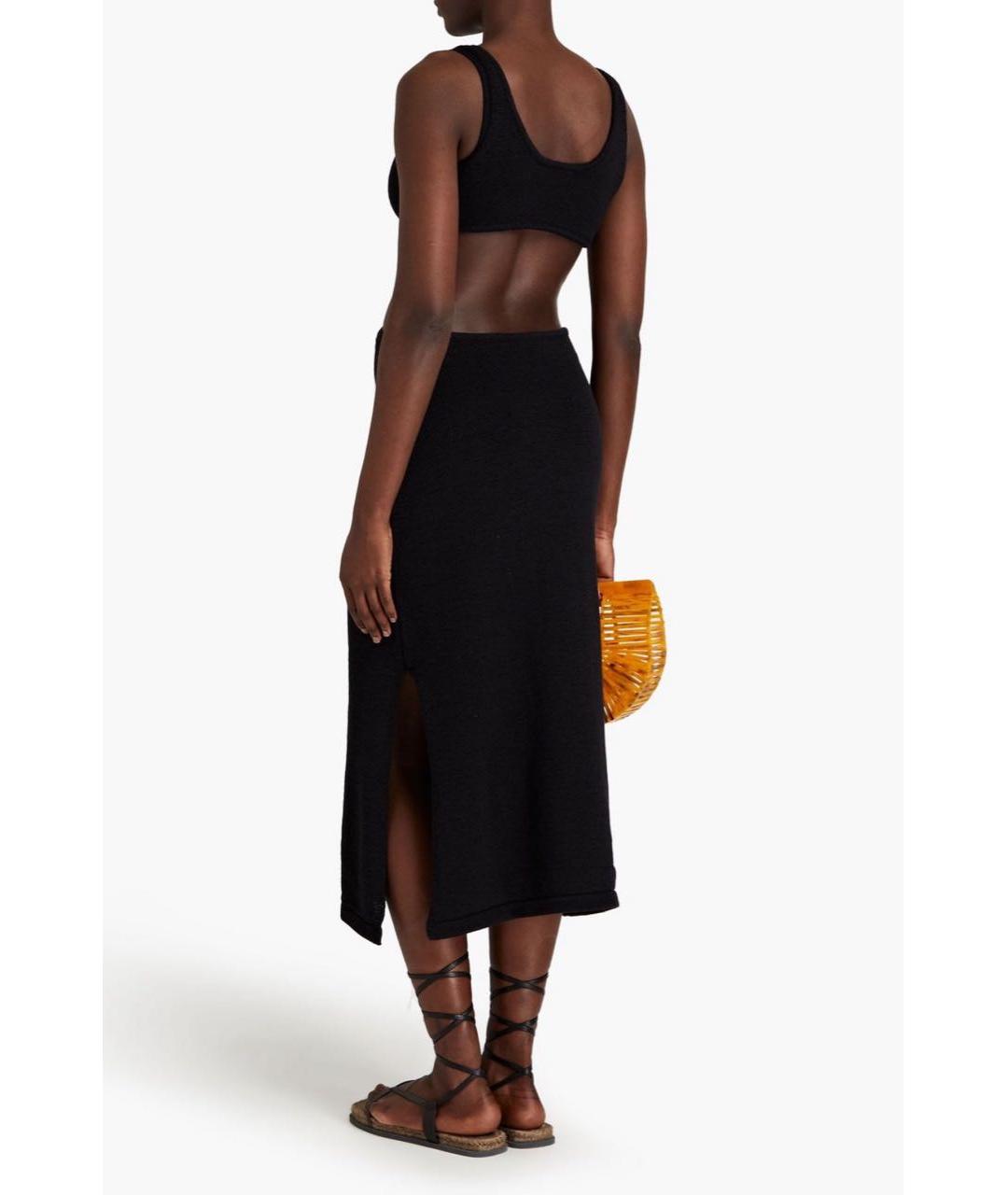 CULT GAIA Черное хлопковое коктейльное платье, фото 6