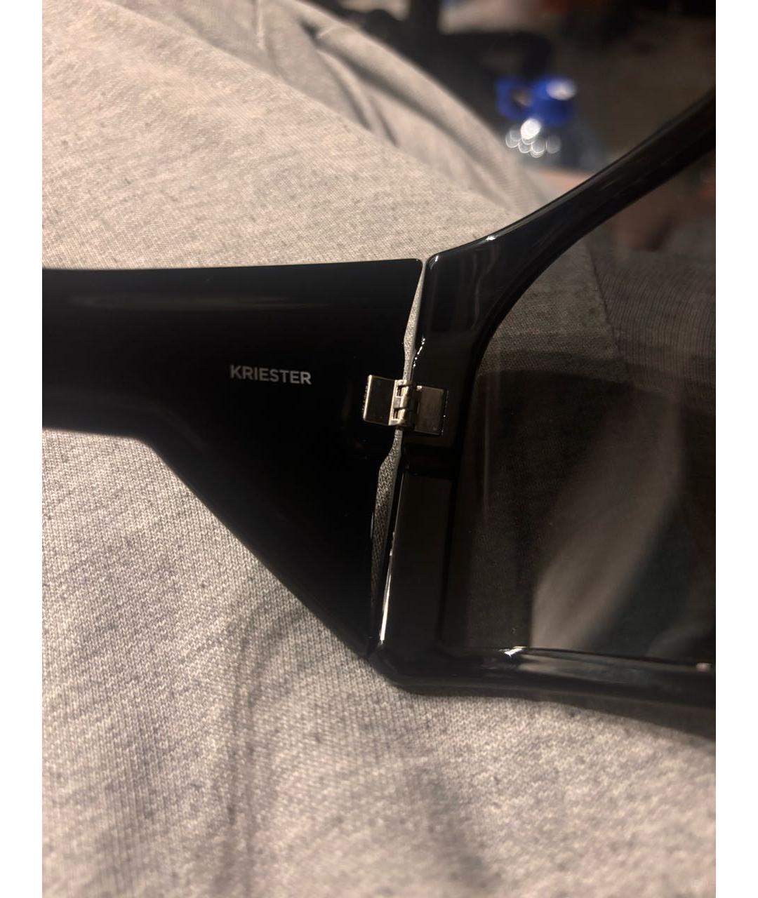 RICK OWENS Черные пластиковые солнцезащитные очки, фото 3