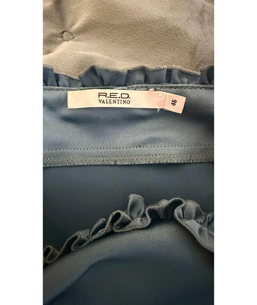 VALENTINO Бирюзовая шелковая майка, фото 2