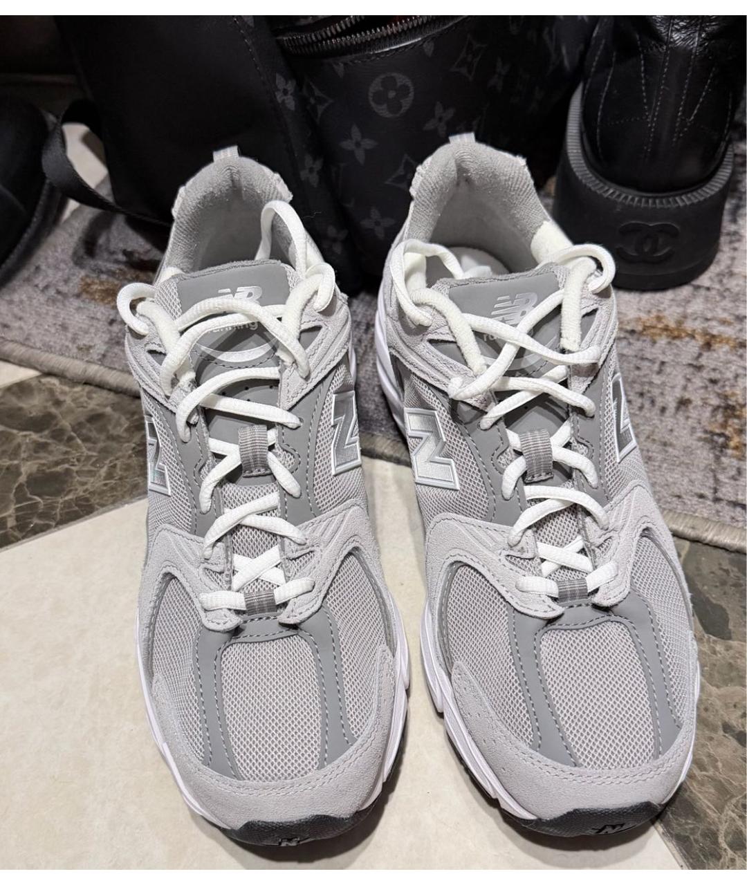 NEW BALANCE Серые текстильные кроссовки, фото 3