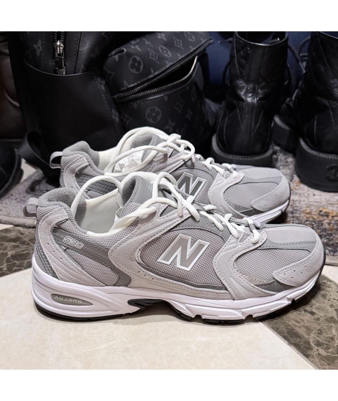 NEW BALANCE Серые текстильные кроссовки, фото 7