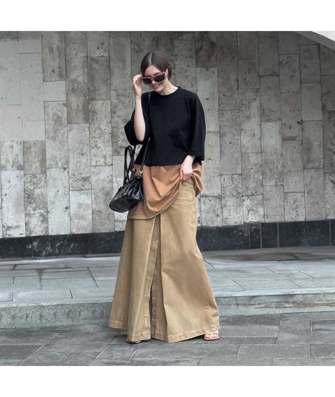 DRIES VAN NOTEN Бежевая деним юбка макси, фото 8