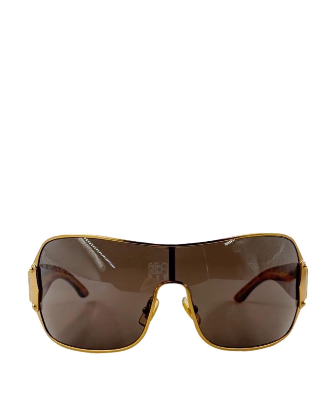 MIU MIU Коричневые пластиковые солнцезащитные очки, фото 1