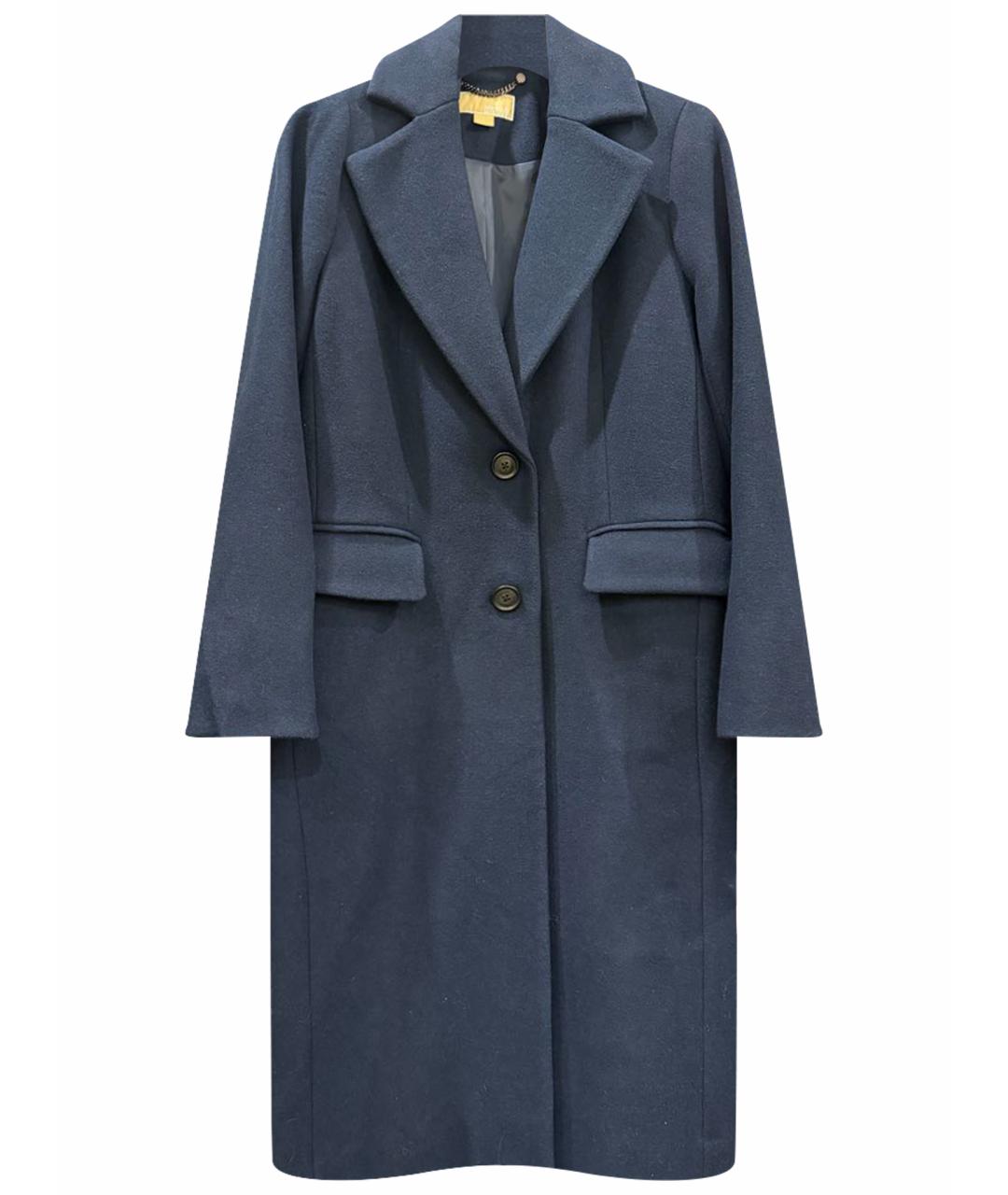 MICHAEL KORS Темно-синее шерстяное пальто, фото 1