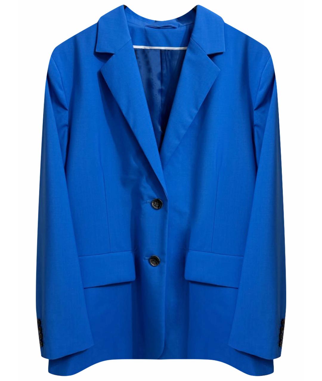 COS Синий шерстяной жакет/пиджак, фото 1