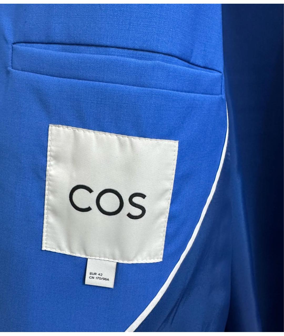 COS Синий шерстяной жакет/пиджак, фото 4