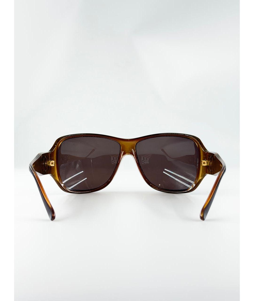 CHANEL Коричневые пластиковые солнцезащитные очки, фото 5