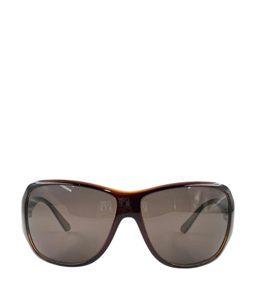 CHANEL Коричневые пластиковые солнцезащитные очки, фото 1
