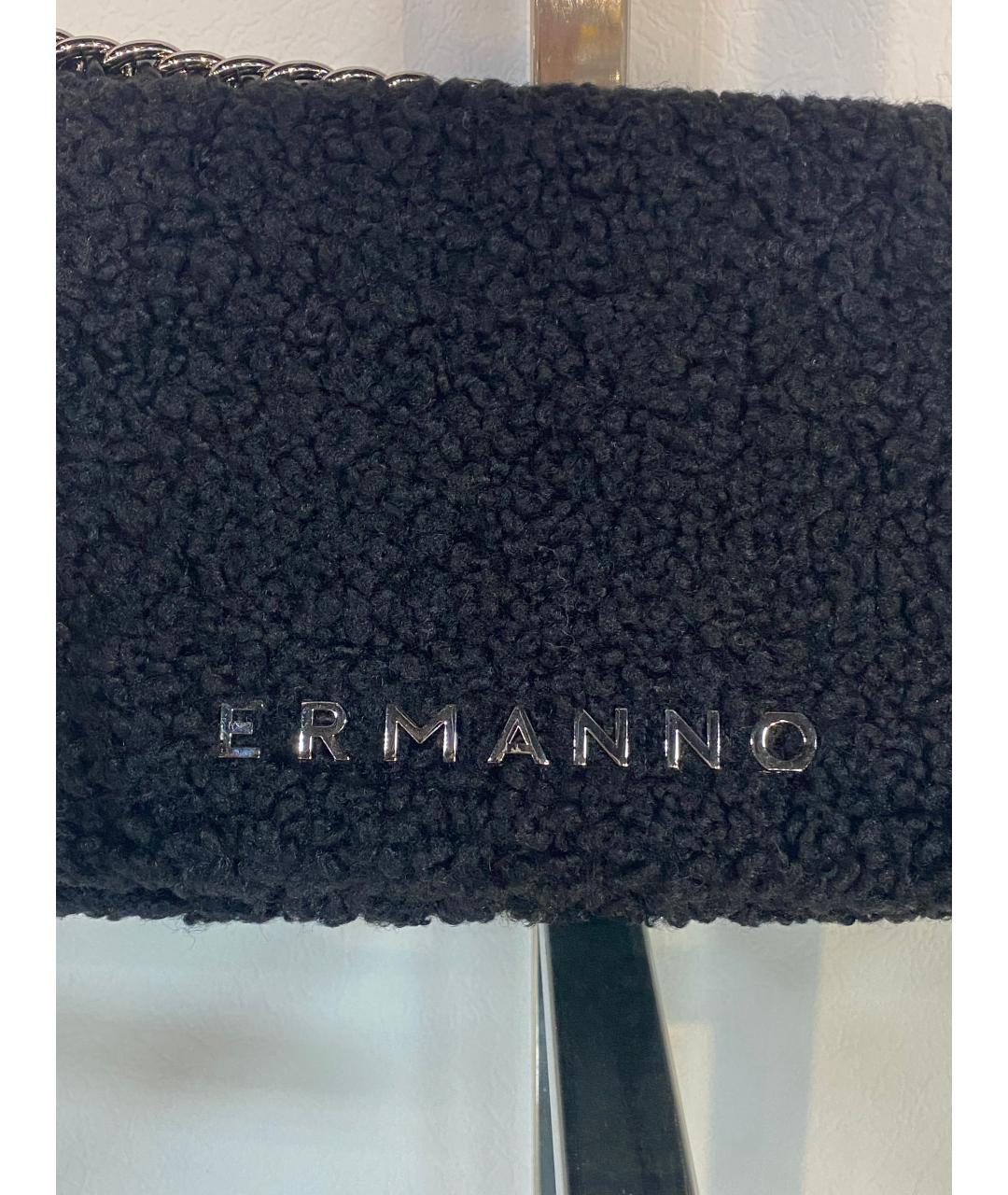 ERMANNO FIRENZE Черная меховая сумка через плечо, фото 7