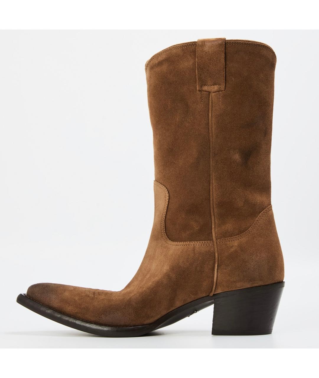 PRADA Коричневые замшевые сапоги, фото 2