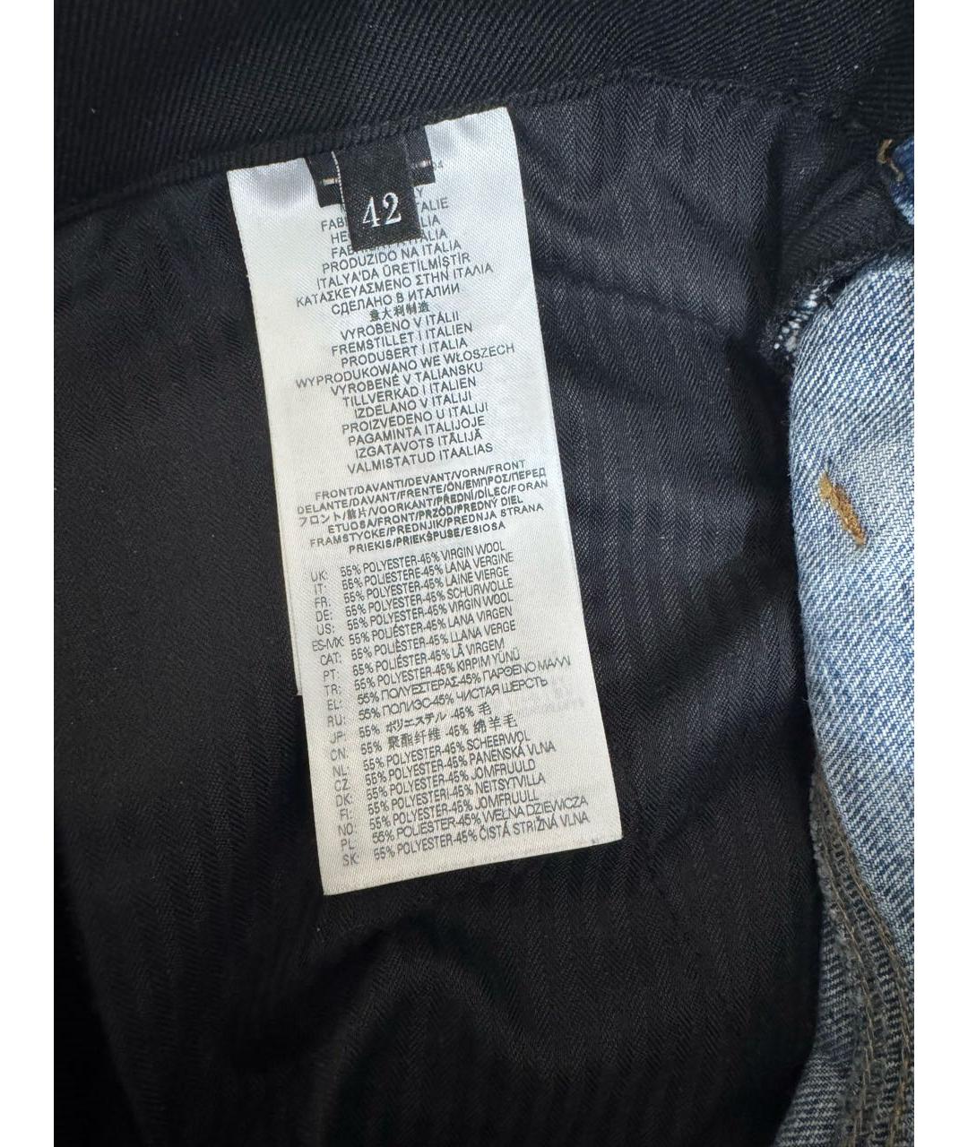 DIESEL Черные шерстяные брюки широкие, фото 5