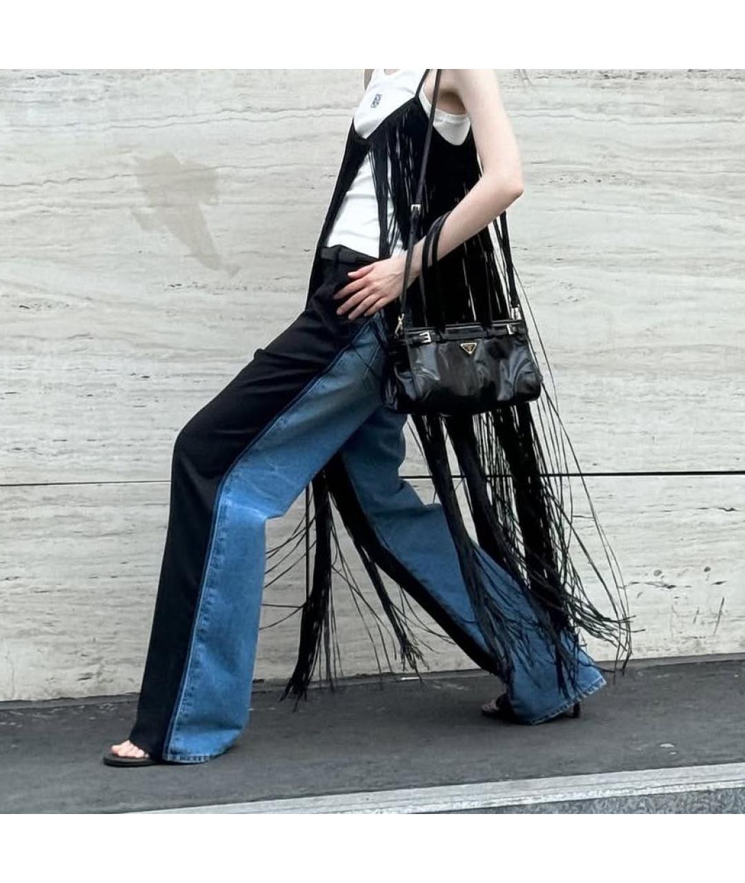 DIESEL Черные шерстяные брюки широкие, фото 6