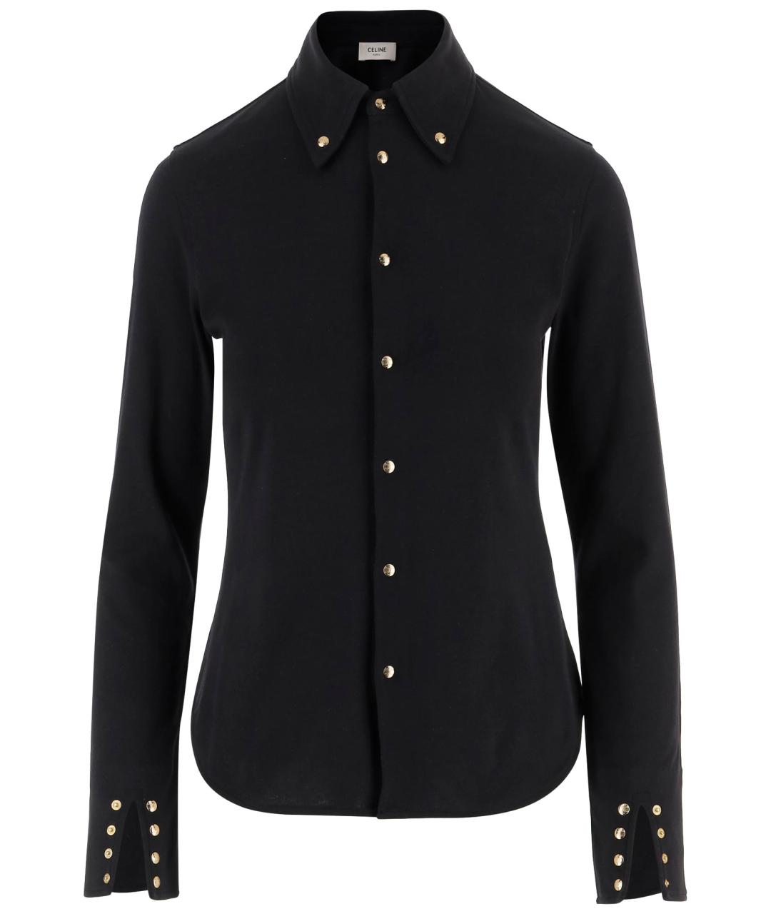 CELINE Черная хлопковая рубашка, фото 1
