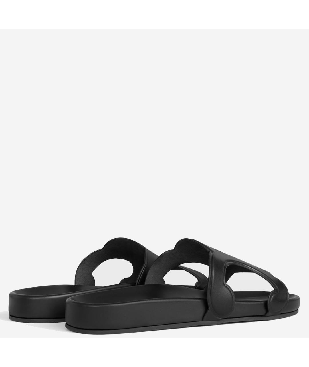 CELINE Черные кожаные сандалии, фото 3