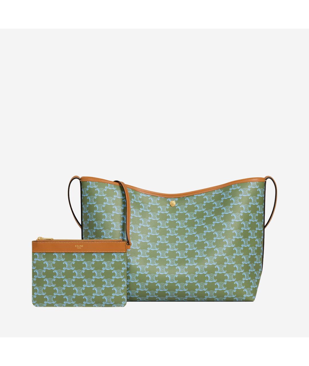 CELINE Хаки сумка через плечо, фото 4