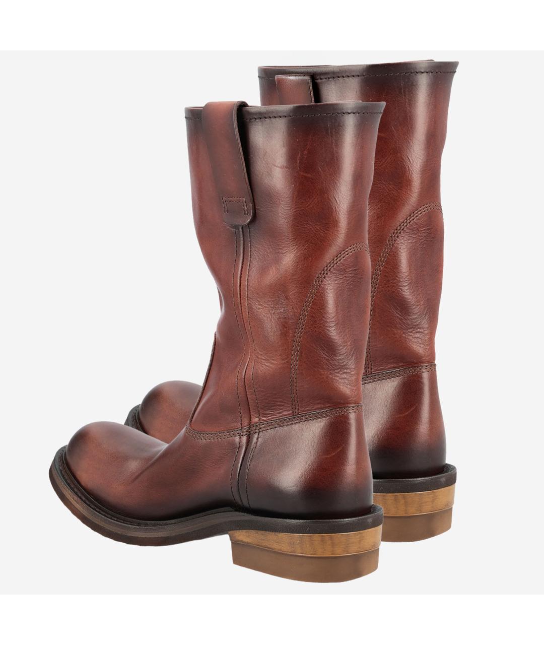 MIU MIU Коричневые кожаные сапоги, фото 3