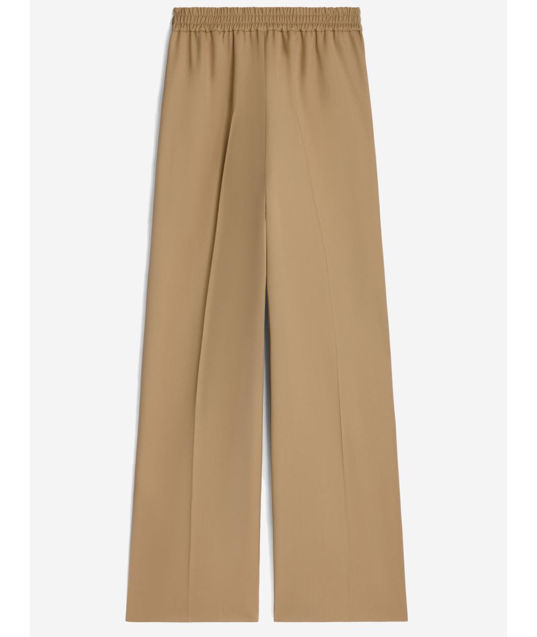 CELINE Бежевые шерстяные брюки широкие, фото 2