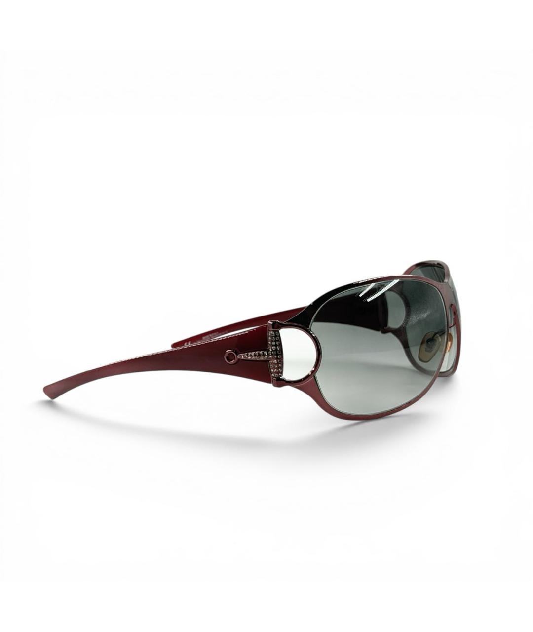 GUCCI Красные пластиковые солнцезащитные очки, фото 2