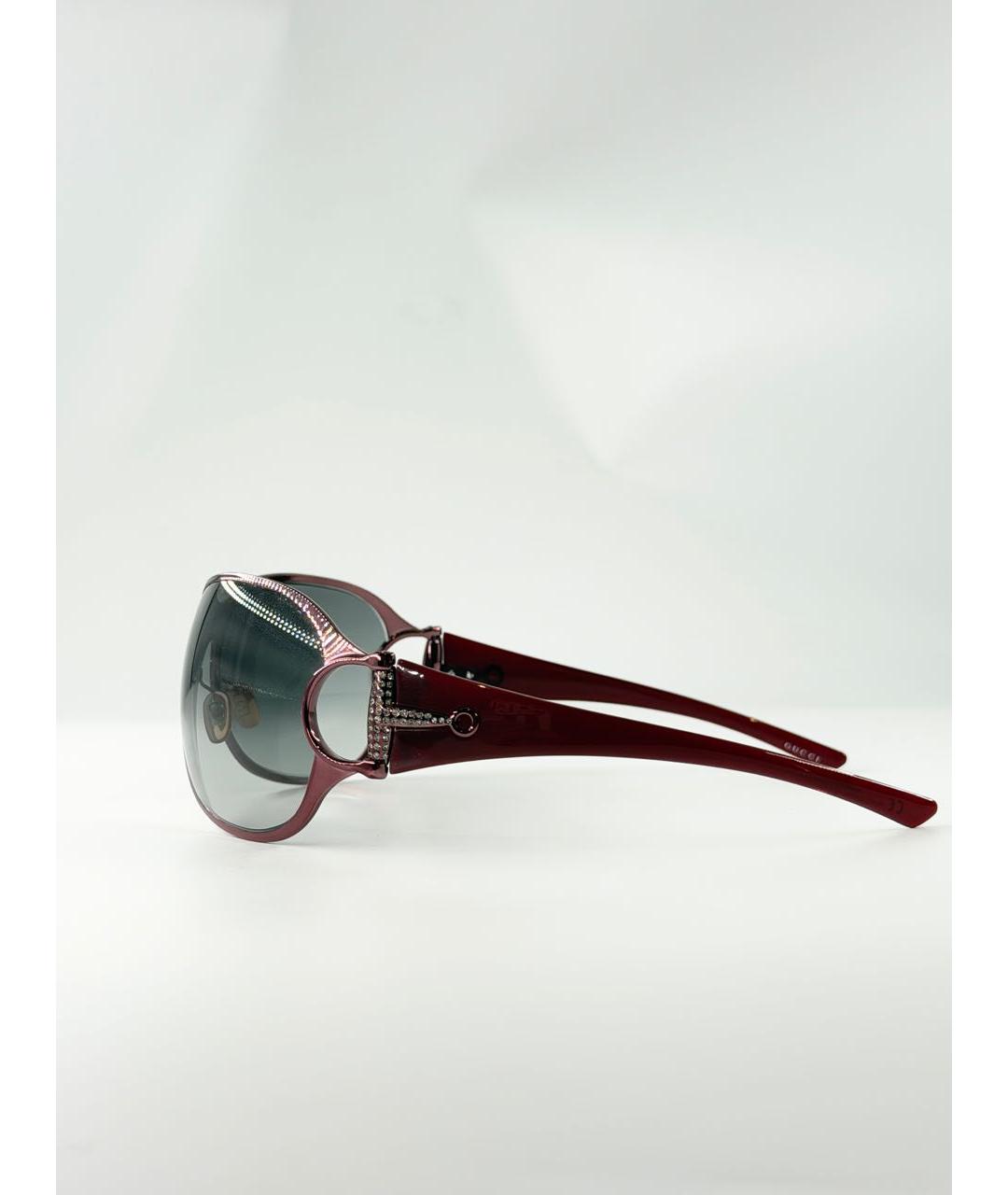 GUCCI Красные пластиковые солнцезащитные очки, фото 3