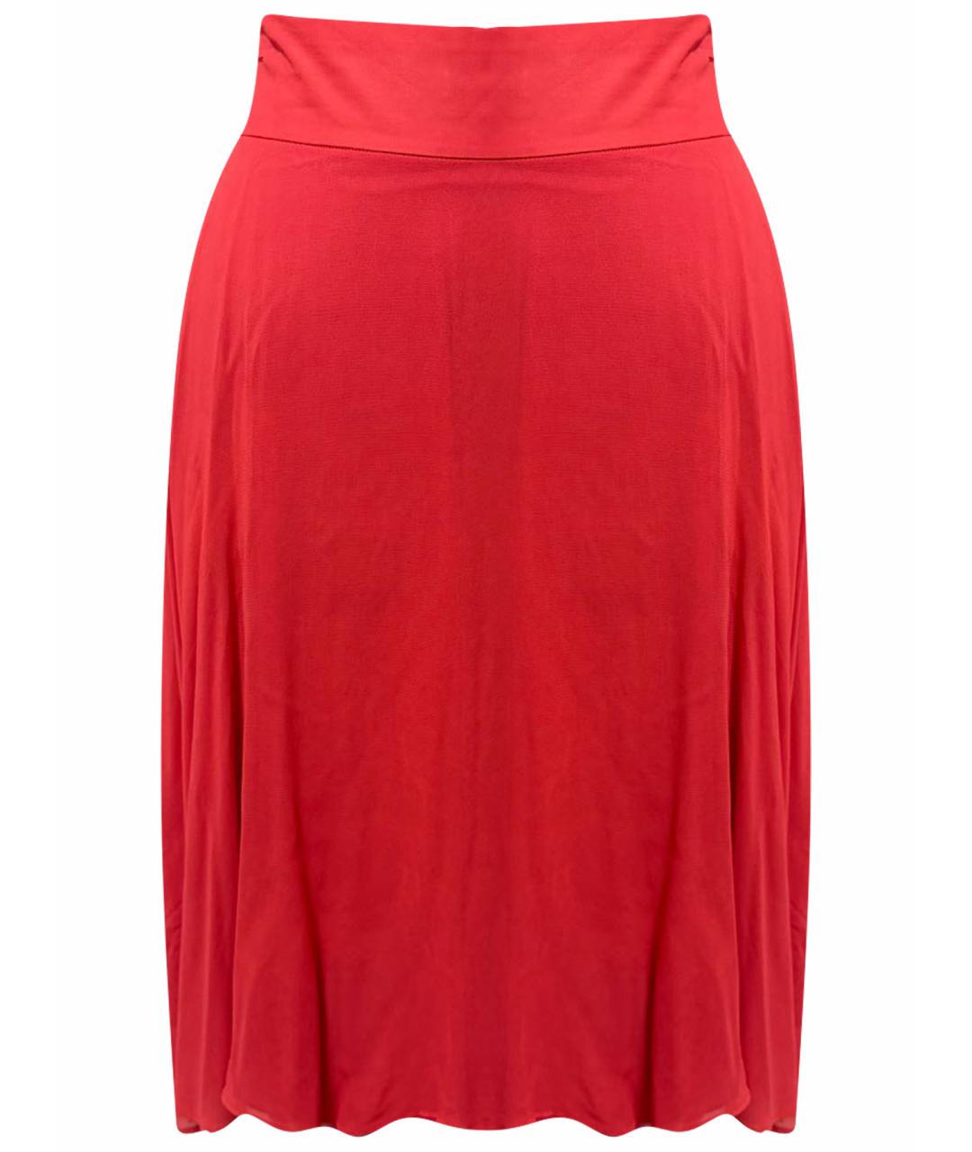 MOSCHINO JEANS Красная хлопковая юбка миди, фото 1