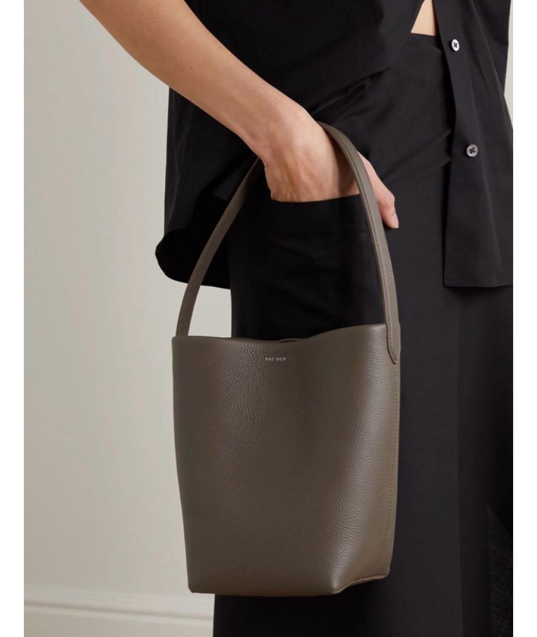THE ROW Бежевая кожаная сумка тоут, фото 2