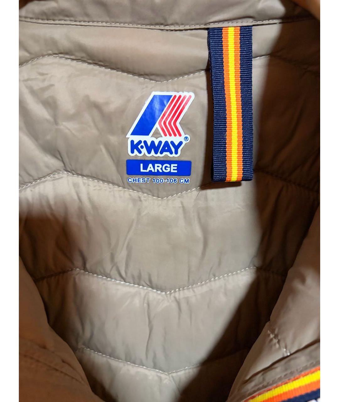 K-WAY Горчичная полиэстеровая куртка, фото 3