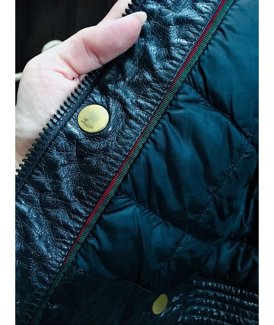 GUCCI Черная кожаная куртка, фото 6