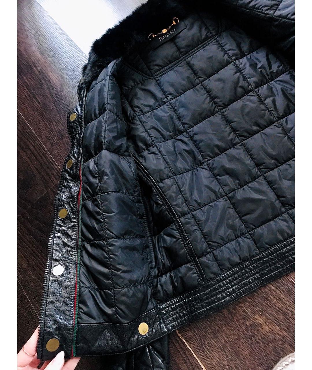 GUCCI Черная кожаная куртка, фото 5