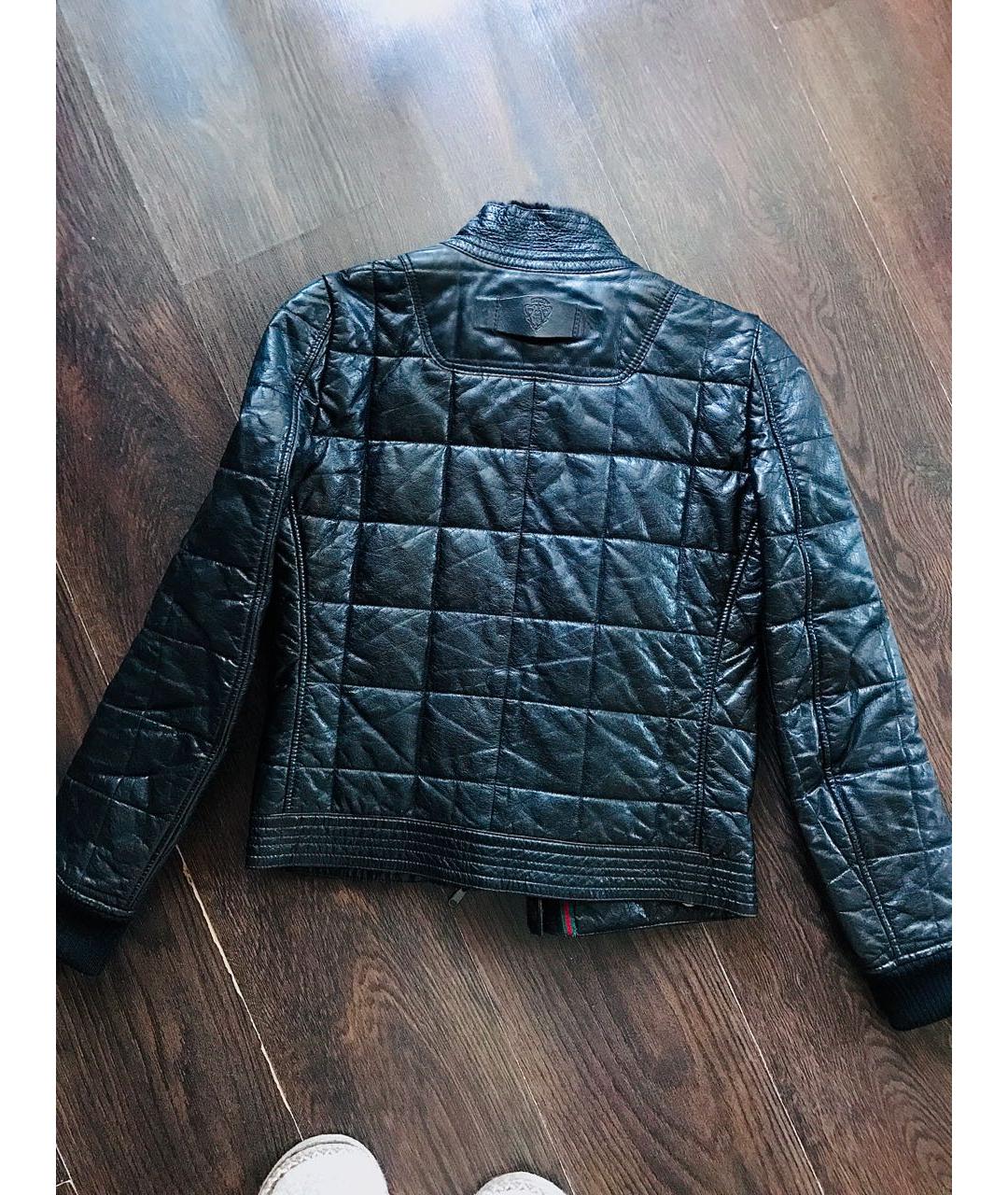 GUCCI Черная кожаная куртка, фото 2