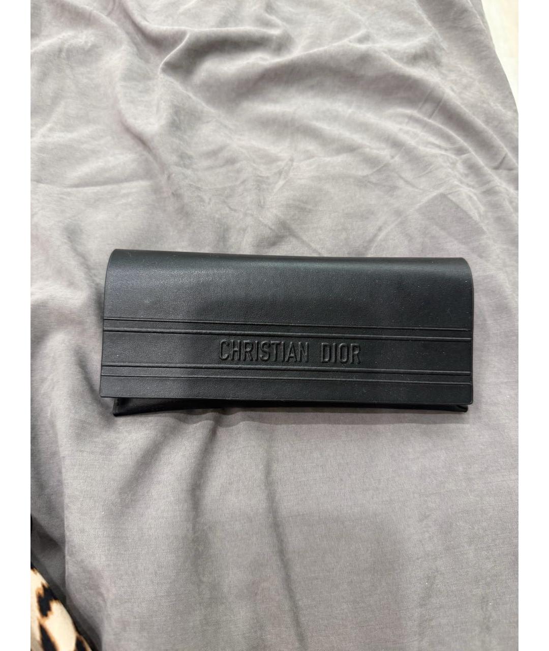 CHRISTIAN DIOR Черные пластиковые солнцезащитные очки, фото 4