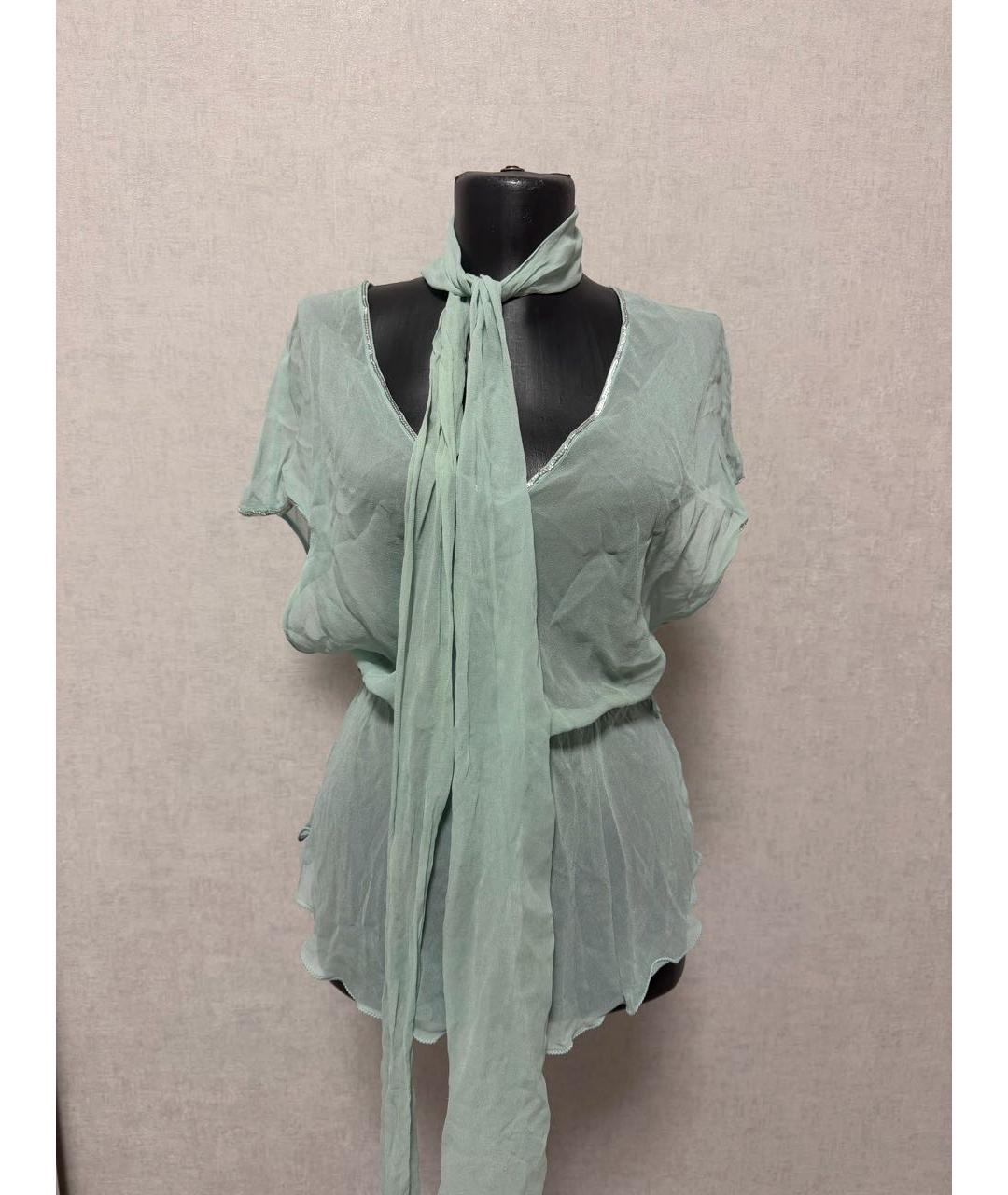 SEE BY CHLOE Бирюзовая хлопковая футболка, фото 3