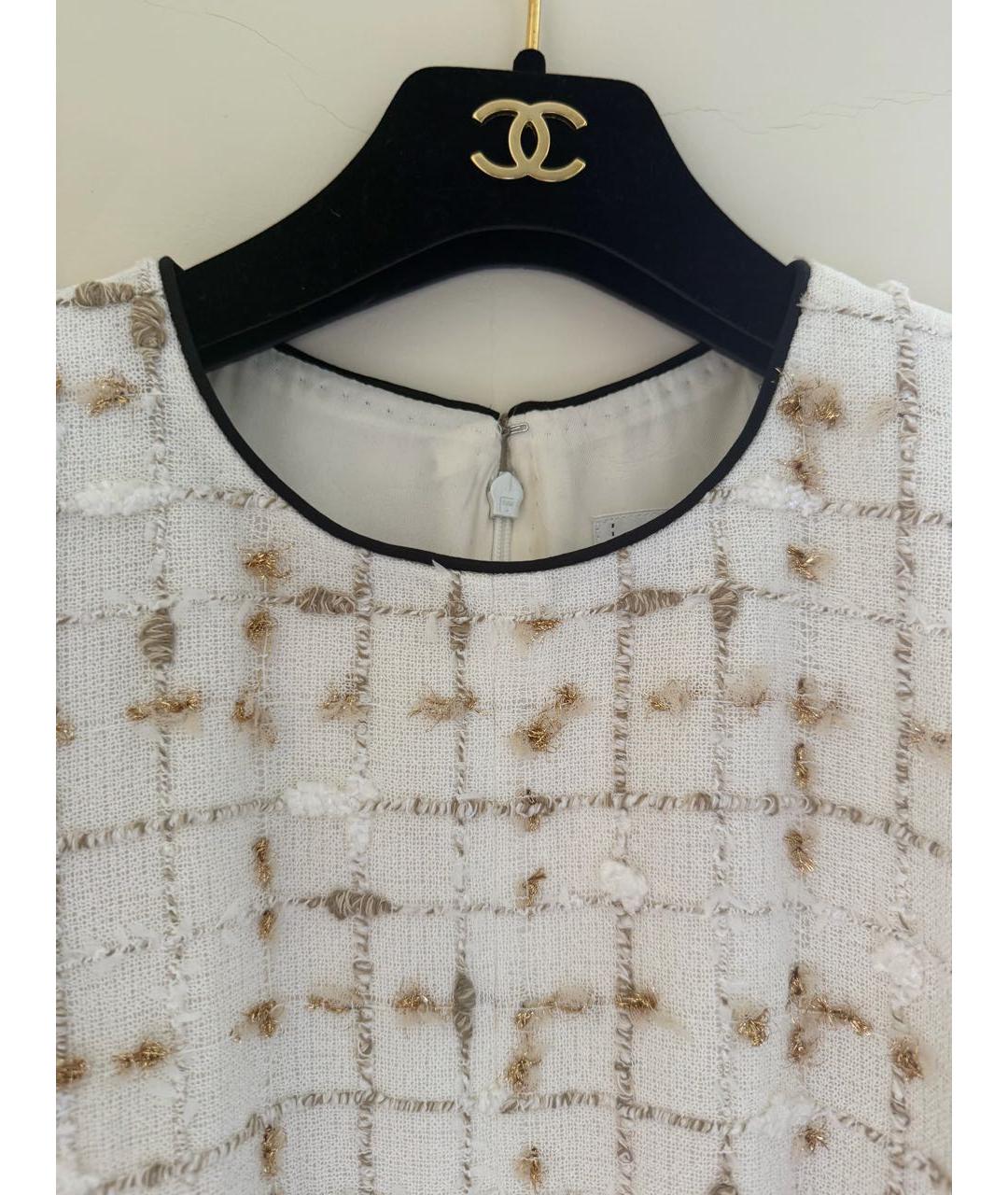 CHANEL Белое полиамидовое коктейльное платье, фото 3