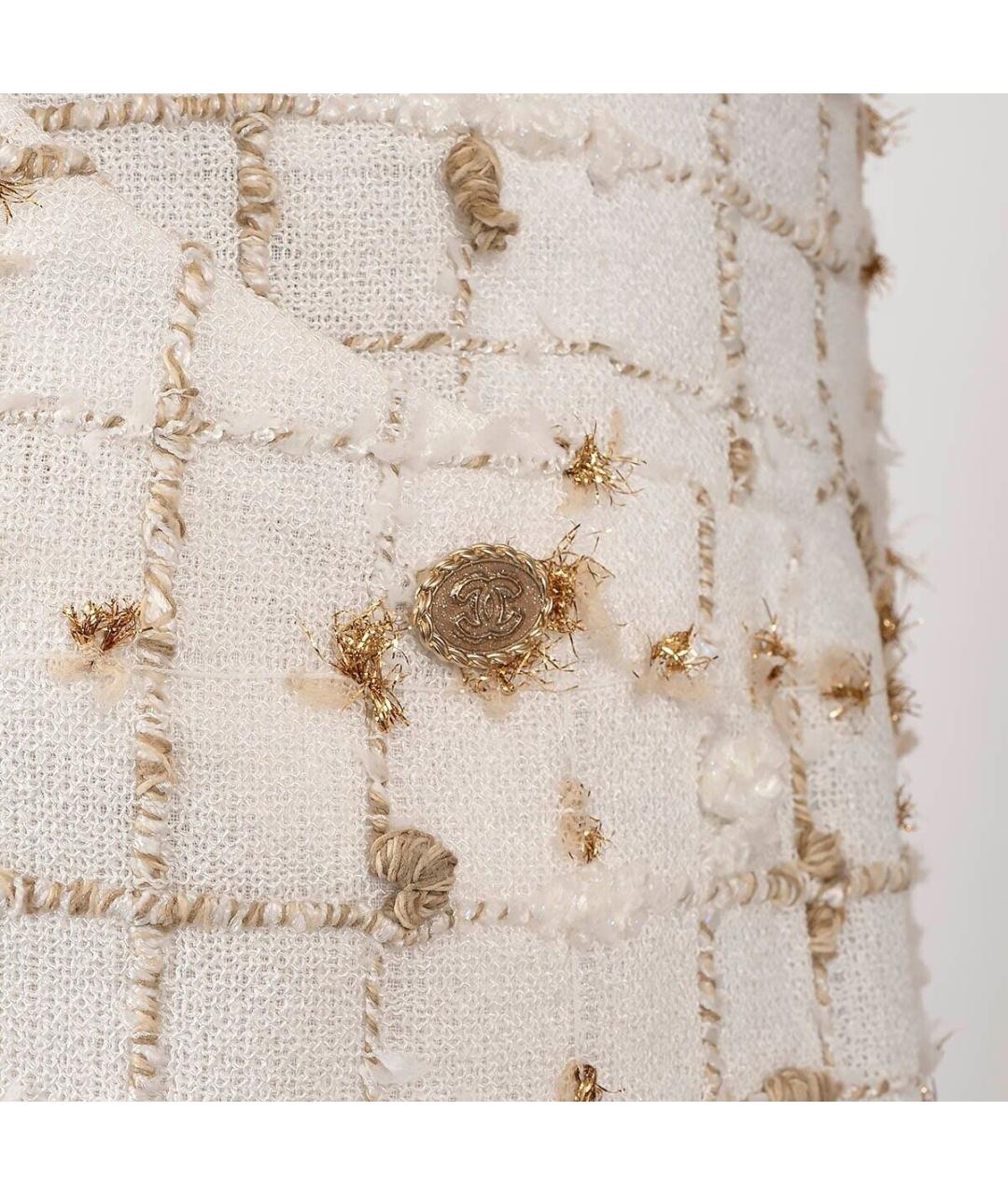CHANEL Белое полиамидовое коктейльное платье, фото 4