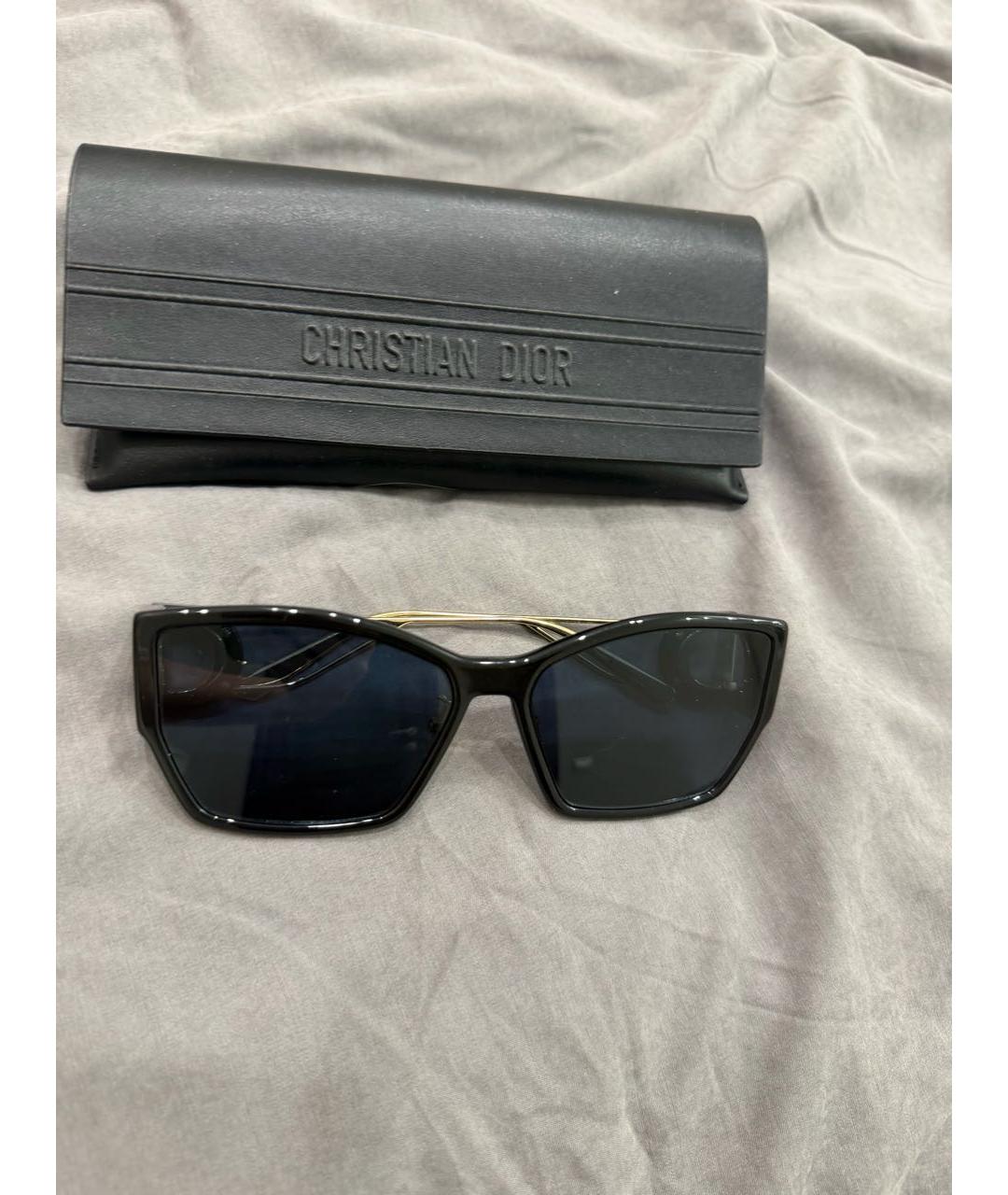 CHRISTIAN DIOR Черные пластиковые солнцезащитные очки, фото 5