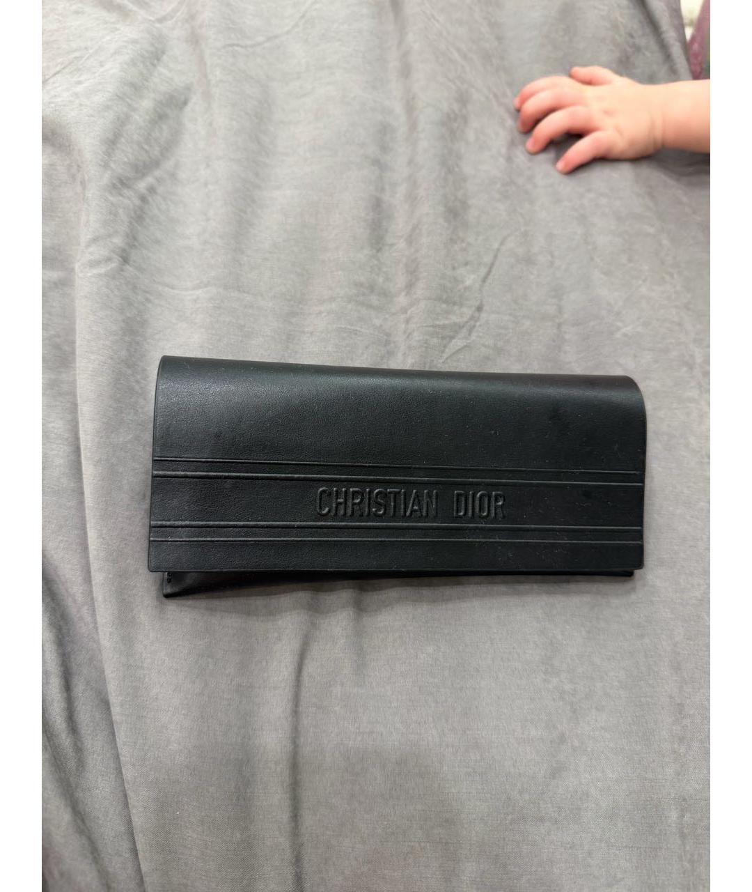 CHRISTIAN DIOR Черные пластиковые солнцезащитные очки, фото 4