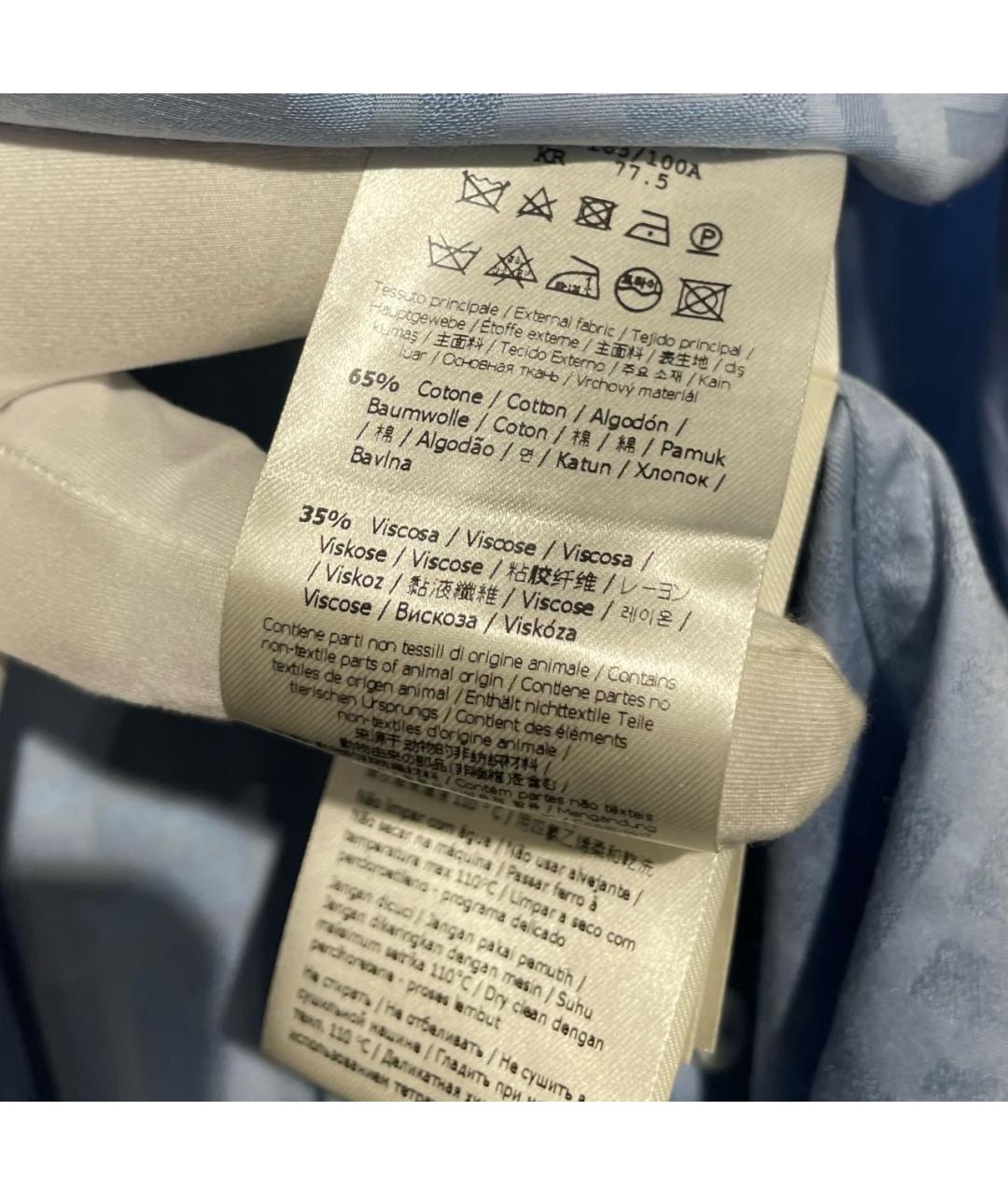 FENDI Голубая хлопковая кэжуал рубашка, фото 6