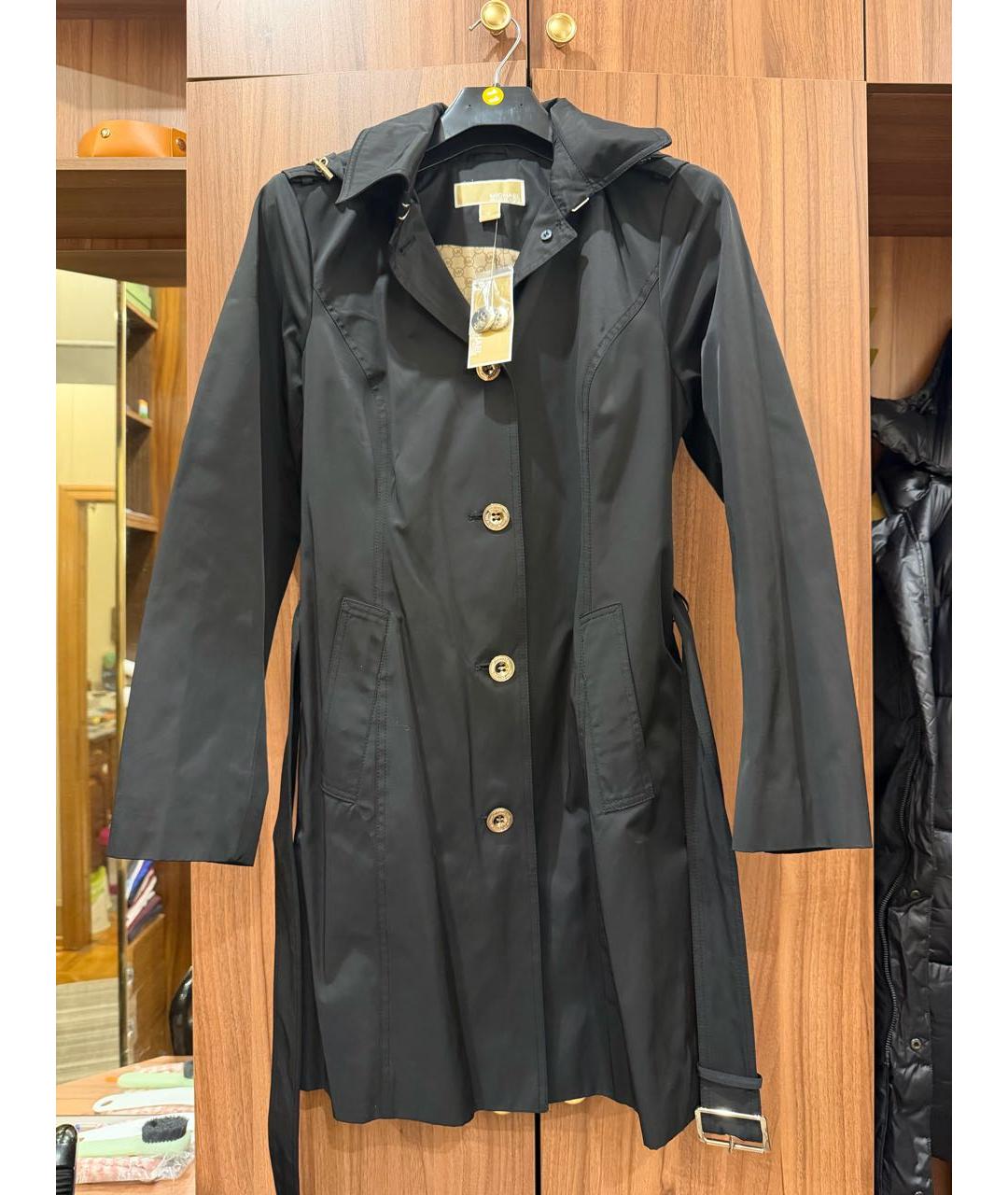 MICHAEL KORS Черный хлопковый тренч/плащ, фото 9