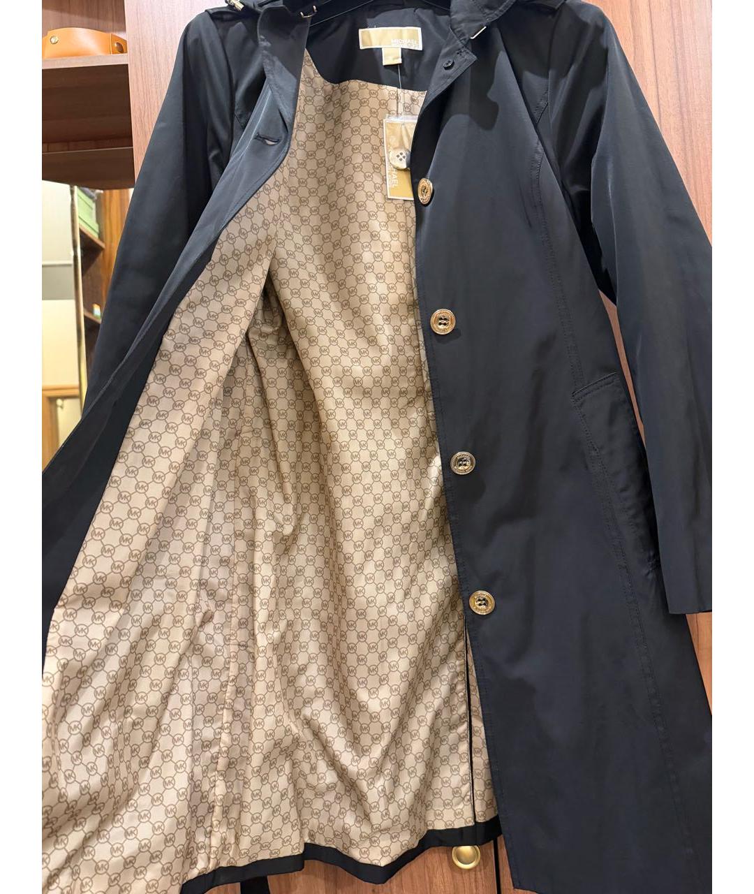 MICHAEL KORS Черный хлопковый тренч/плащ, фото 3