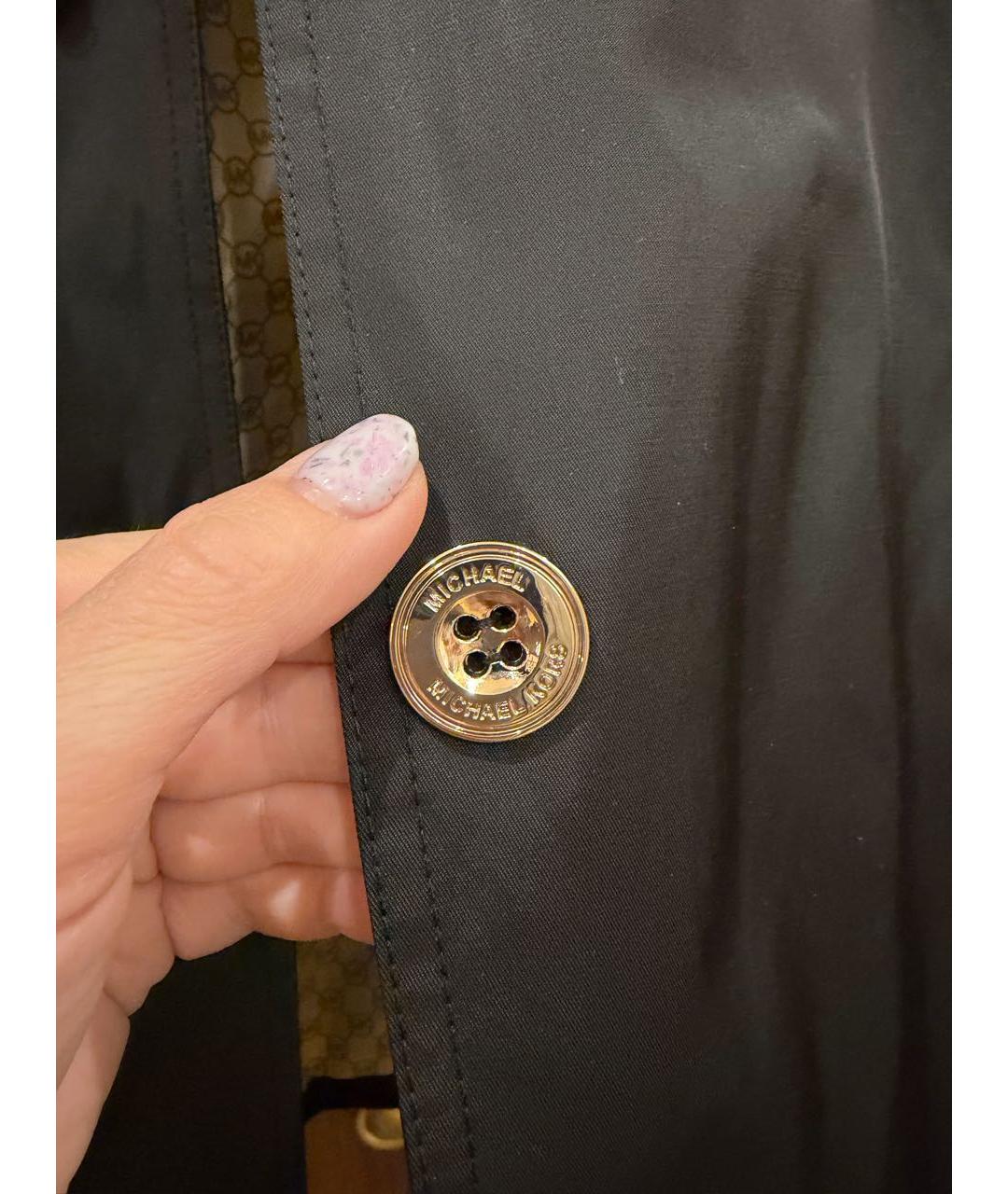 MICHAEL KORS Черный хлопковый тренч/плащ, фото 4