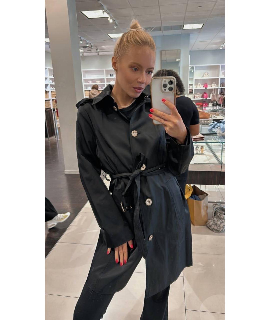 MICHAEL KORS Черный хлопковый тренч/плащ, фото 7
