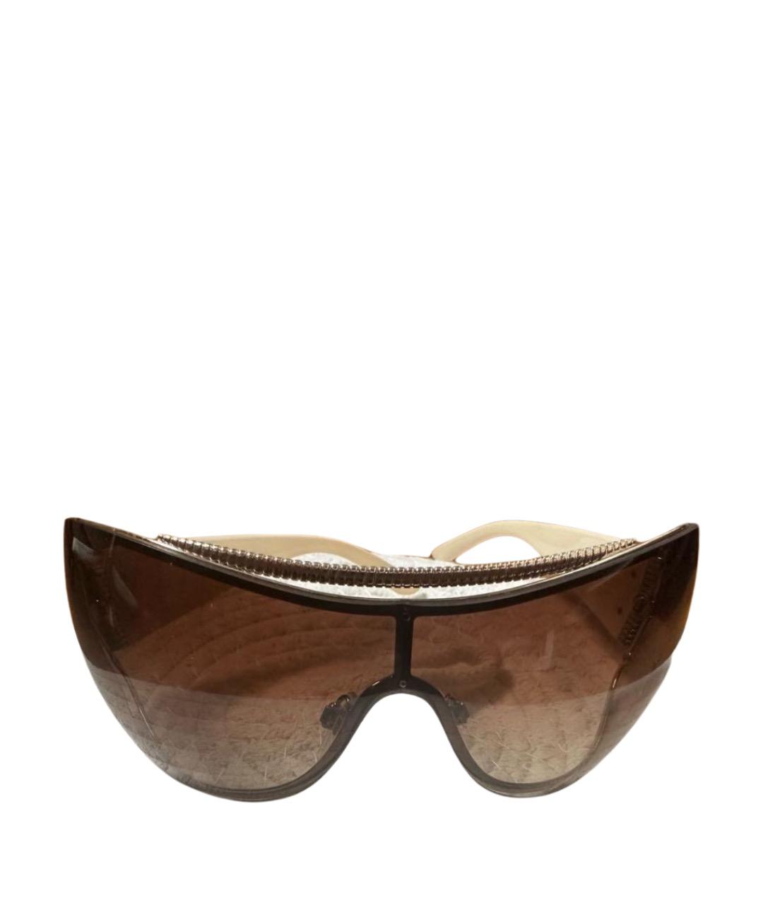 BVLGARI Коричневые пластиковые солнцезащитные очки, фото 1