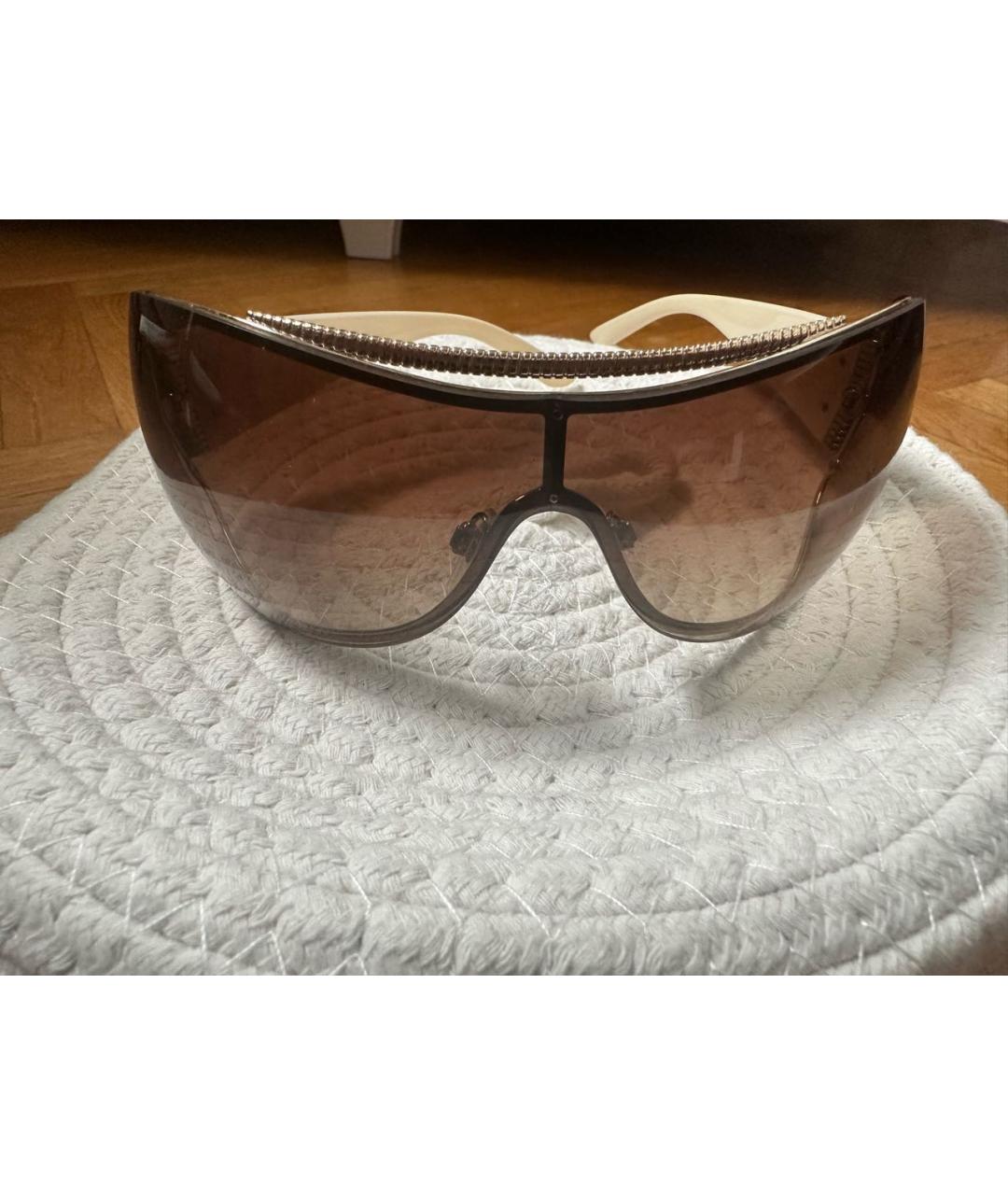 BVLGARI Коричневые пластиковые солнцезащитные очки, фото 5