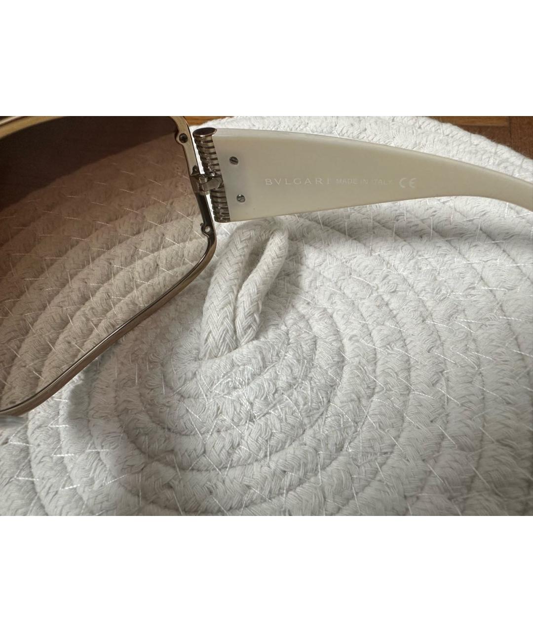 BVLGARI Коричневые пластиковые солнцезащитные очки, фото 4