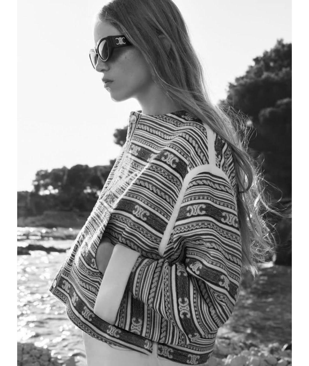 CELINE Синий хлопковый жакет/пиджак, фото 4