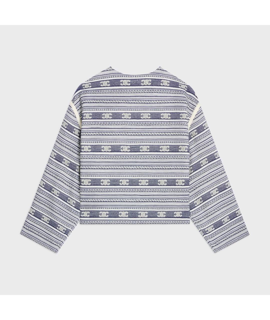 CELINE Синий хлопковый жакет/пиджак, фото 2