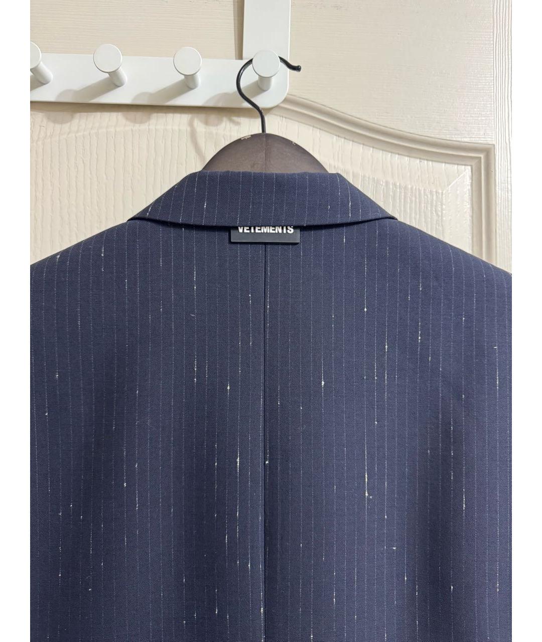 VETEMENTS Темно-синий шерстяной жилет, фото 6