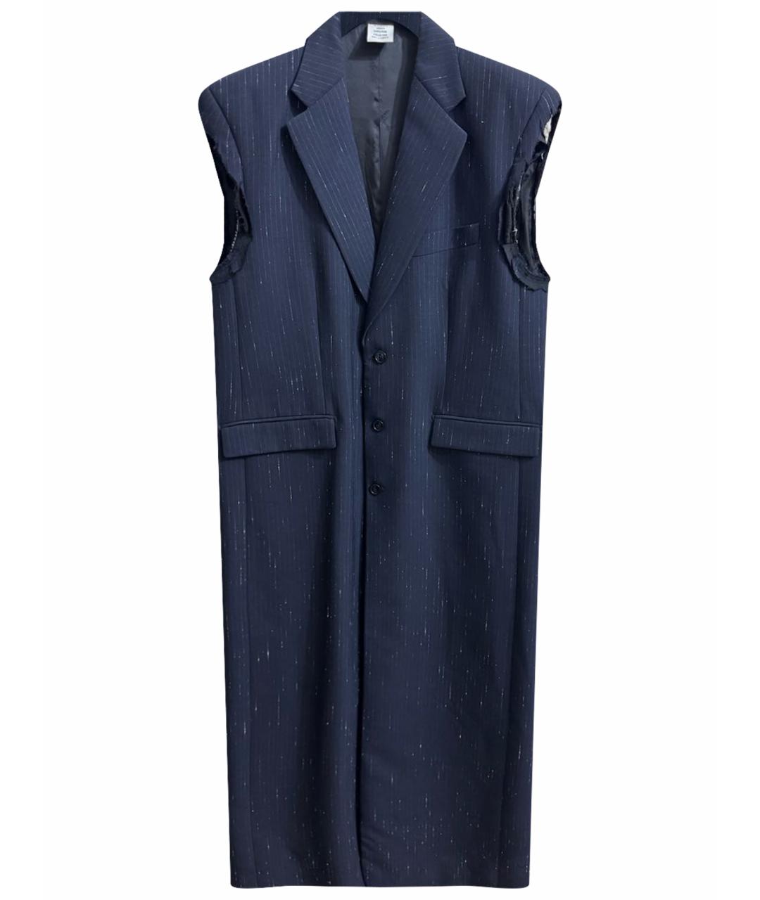 VETEMENTS Темно-синий шерстяной жилет, фото 1