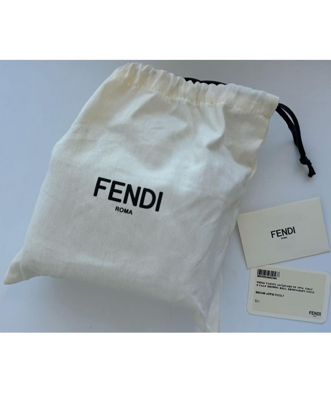 FENDI Коричневая сумка на плечо, фото 5